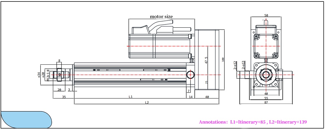 EDA40 Foldable Series Dimensions