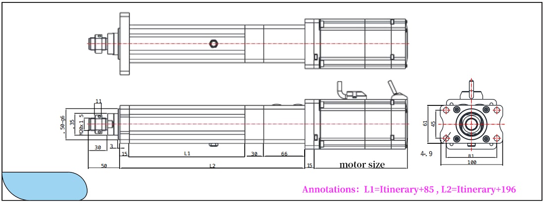 EDA60Z Direct Connect Series Dimensions