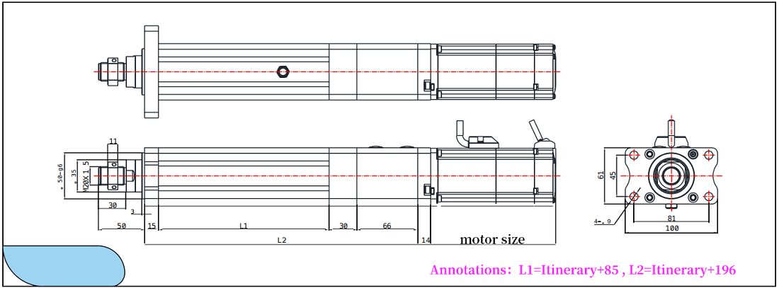 EDA60 Direct Connect Series Dimensions